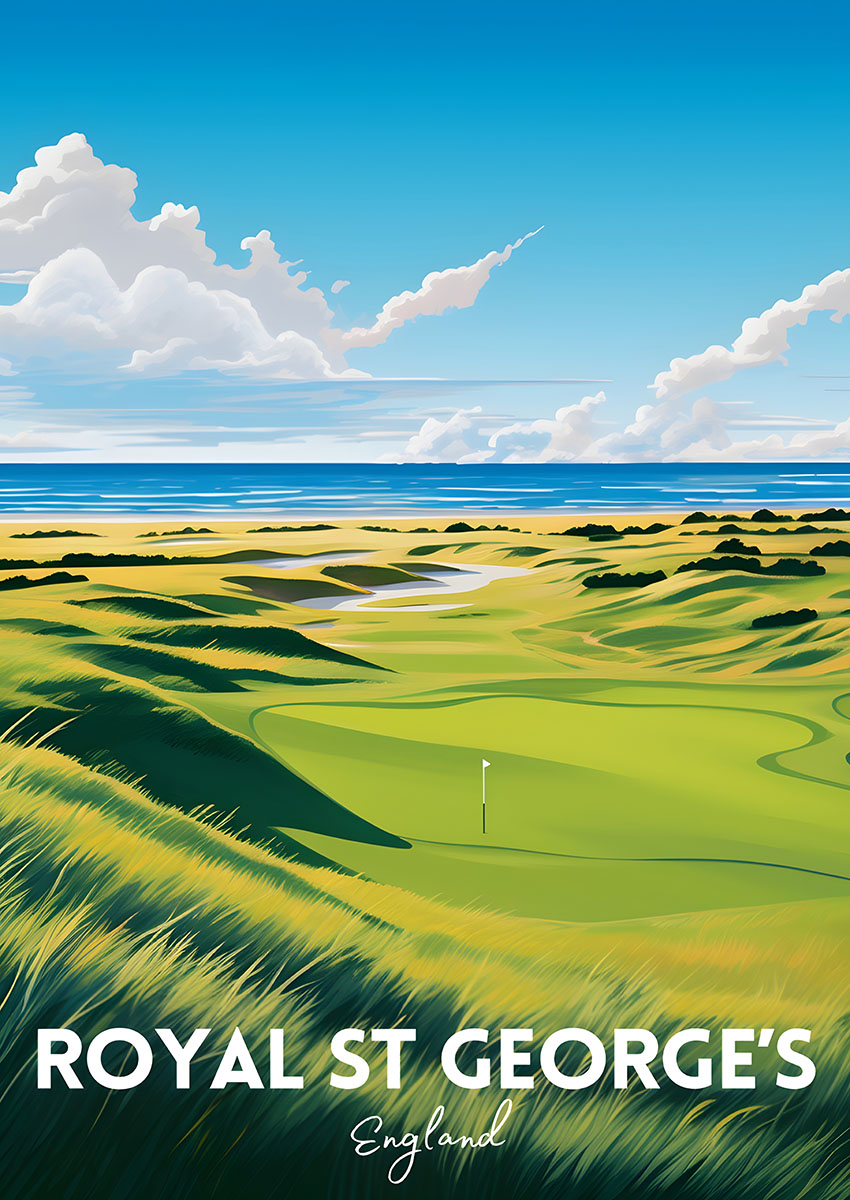 Royal St George's Golf Course Canvas Print & Poster Wall Art - AI PRINT LAB